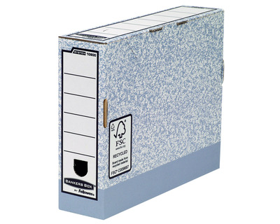 Bankers Box Archivschachtel "System" grau/weiß 80 x 315 x 260 mm