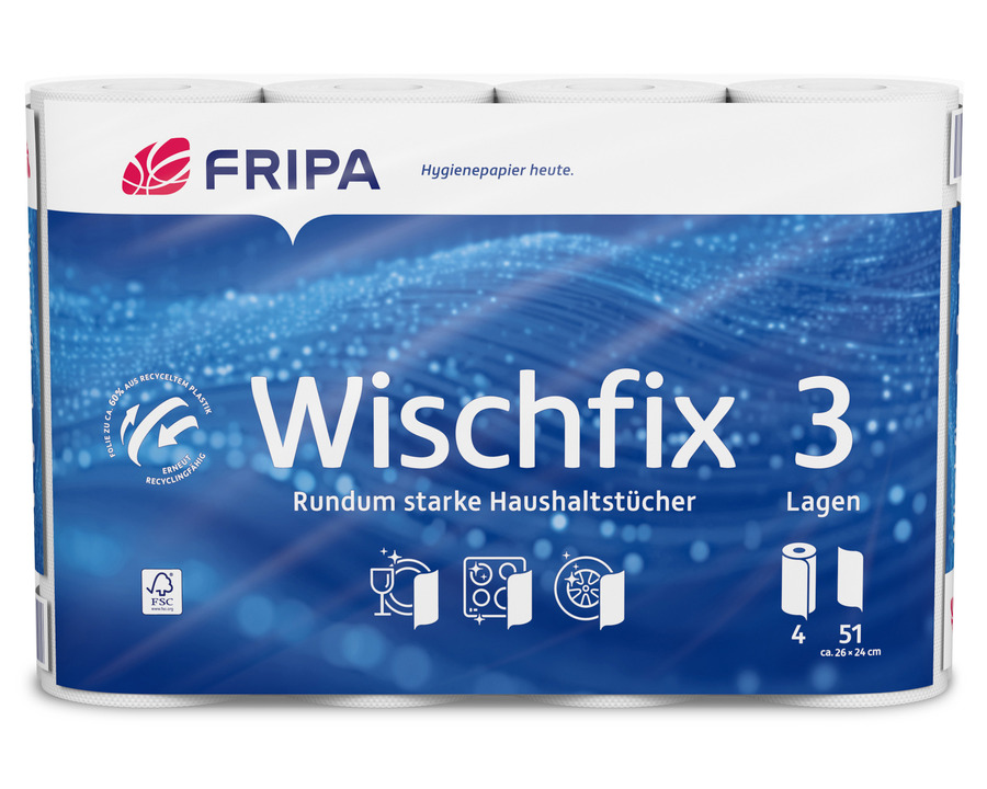 Fripa Küchenrolle "Wischfix" 3-lagig 4x51Bl.