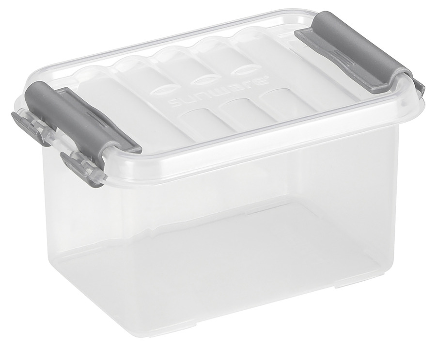 Sunware Aufbewahrungsbox "the q-line" 0,4 Liter transparent 11,8 x 6,2 x 7,7 cm