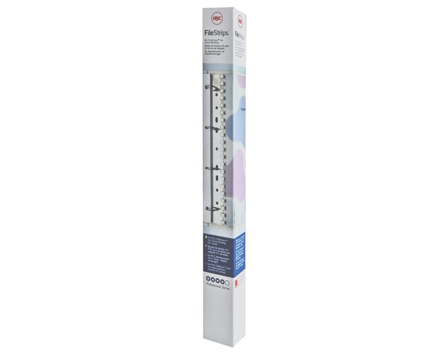 GBC Abheftstreifen "FileStrip" für Bindesysteme, 10 Ringe transparent 100St.