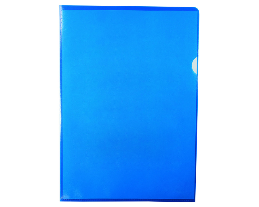 Sichthüllen A4 "Standard" blau genarbt, 120 my 100St.