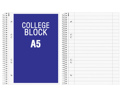 Collegeblock A5 liniert (Lineatur 27) 70g/m² 80Bl.