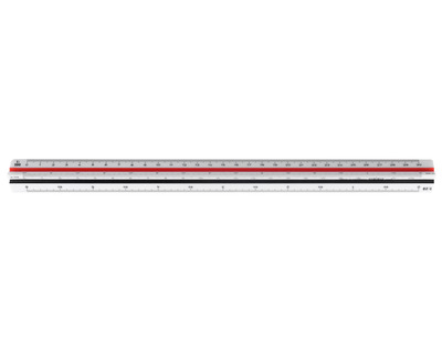 Möbius+Ruppert Dreikantmaßstab weiß 30 cm