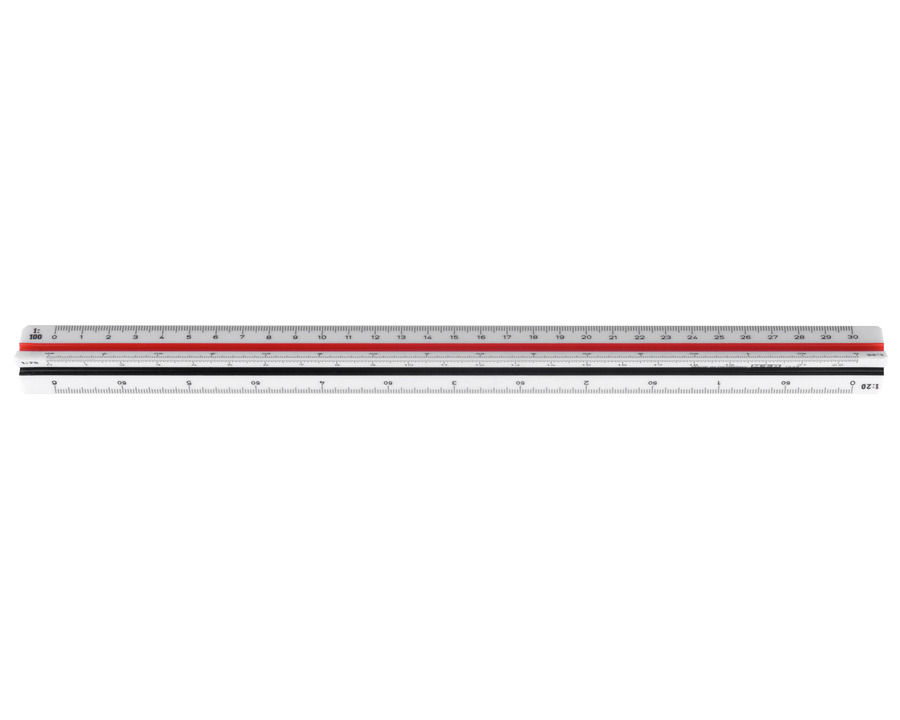 Möbius+Ruppert Dreikantmaßstab weiß 30 cm