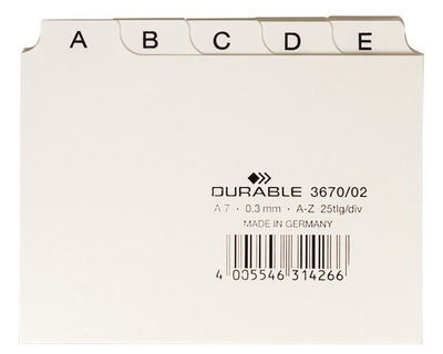 Durable Leitkartenregister A7 weiß