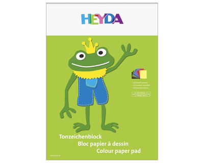 Heyda Tonpapier A3 mehrfarbig 130g/m² 10Bl.