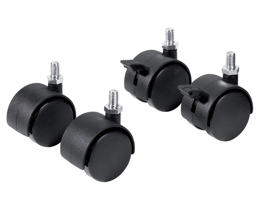 Franken Moderationstafel-Rollenset schwarz 4St.