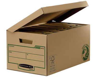 Bankers Box Archivschachtel "Earth", mit Klappdeckel braun 378 x 545 x 287 mm