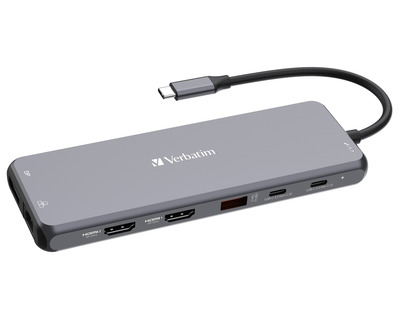 Verbatim USB-Hub grau/schwarz