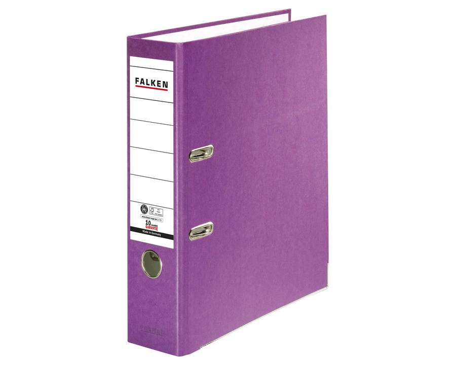 Falken Ordner A4 "Recycolor" violett 80 mm