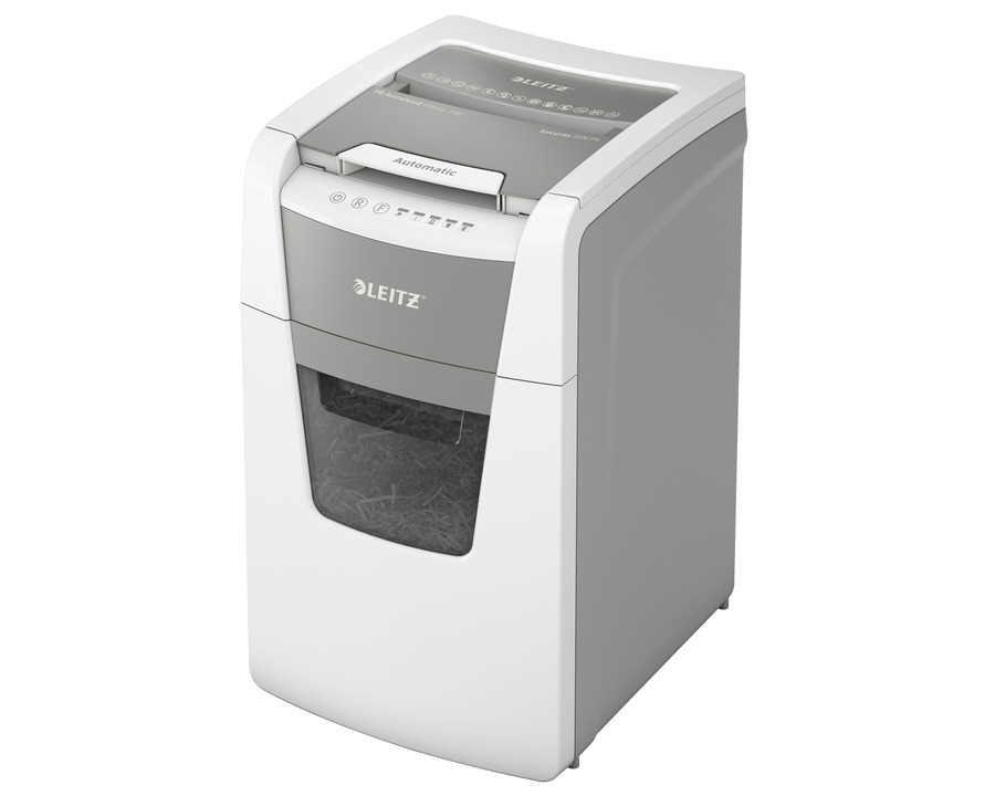 Leitz Aktenvernichter "IQ SmallOffice 150" P4 - 4,0 x 28 mm 8 Blatt, Automatikfach 150 Blatt