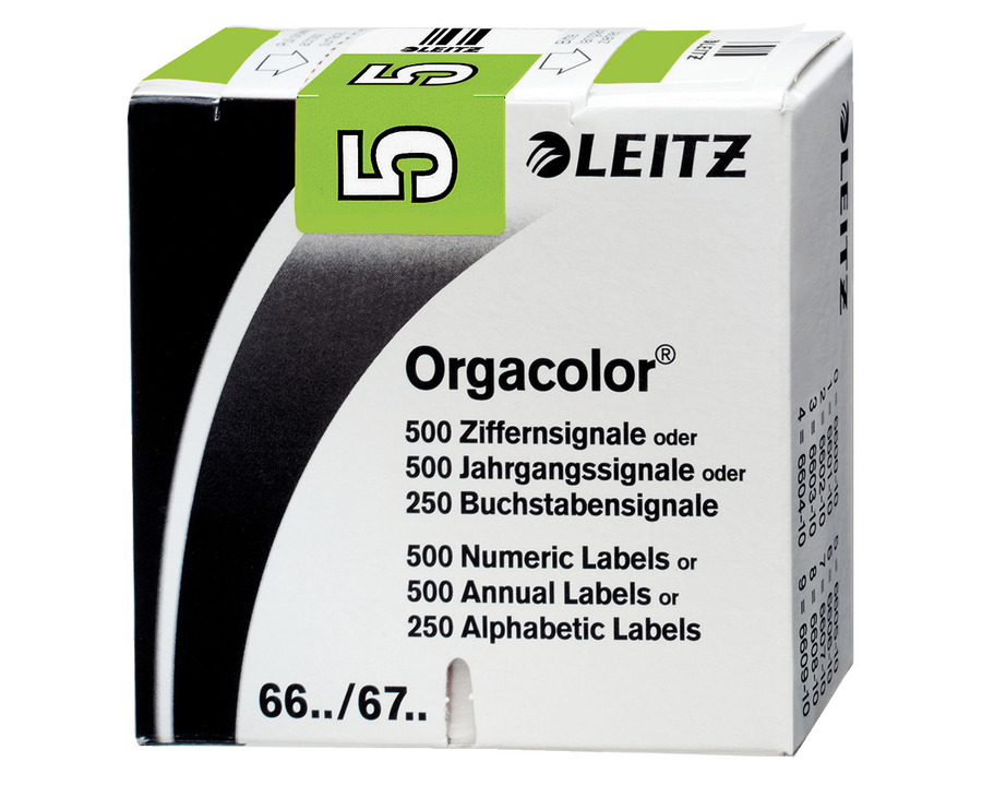 Leitz Ziffernsignal "Orgacolor" 5 grün 500St.