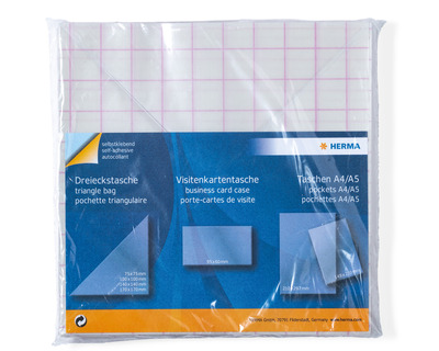 Herma Dreieckstaschen transparent 140 x 140 mm 100St.
