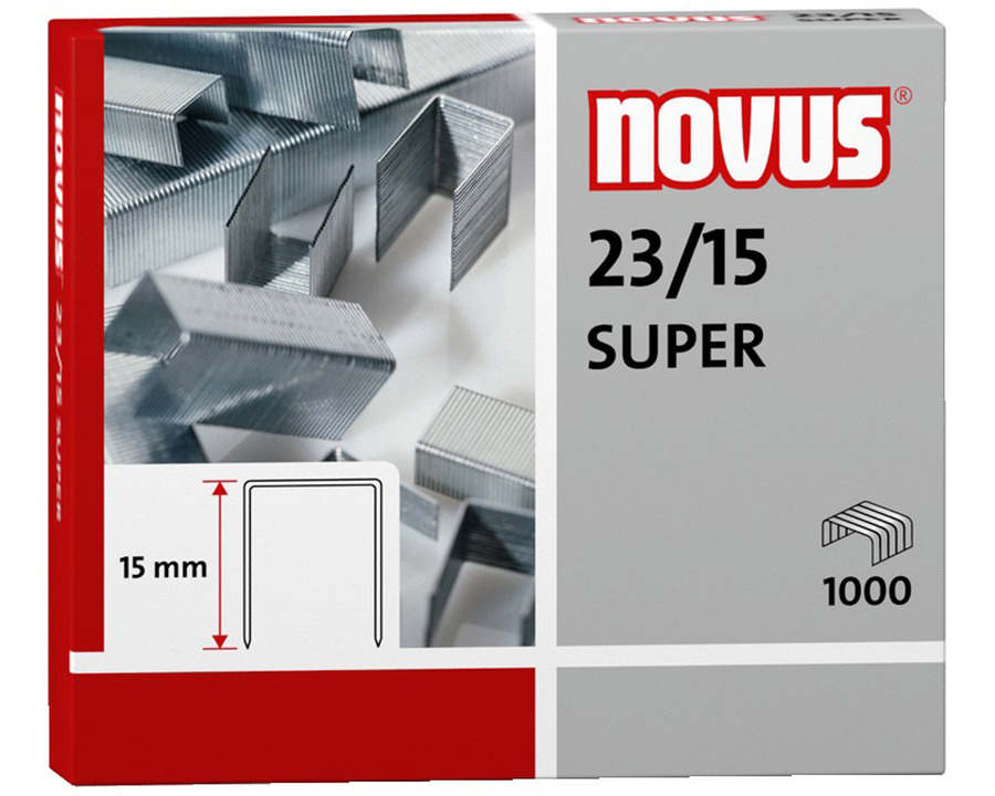 Novus Heftklammern 23/15 Super verzinkt 1.000St.