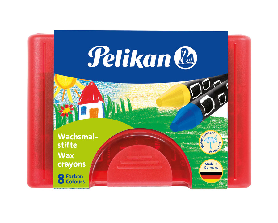Pelikan Wachsmalkreide mehrfarbig wasserfest 8St.