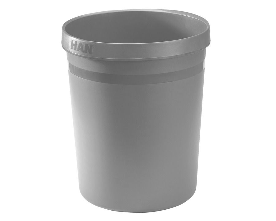 Han Papierkorb "Karma Grip" grau 18 Liter