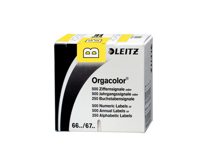 Leitz Buchstabensignal "Orgacolor" B gelb 250St.