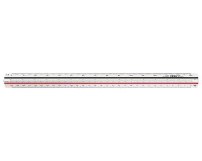 Möbius+Ruppert Dreikantmaßstab weiß 30 cm