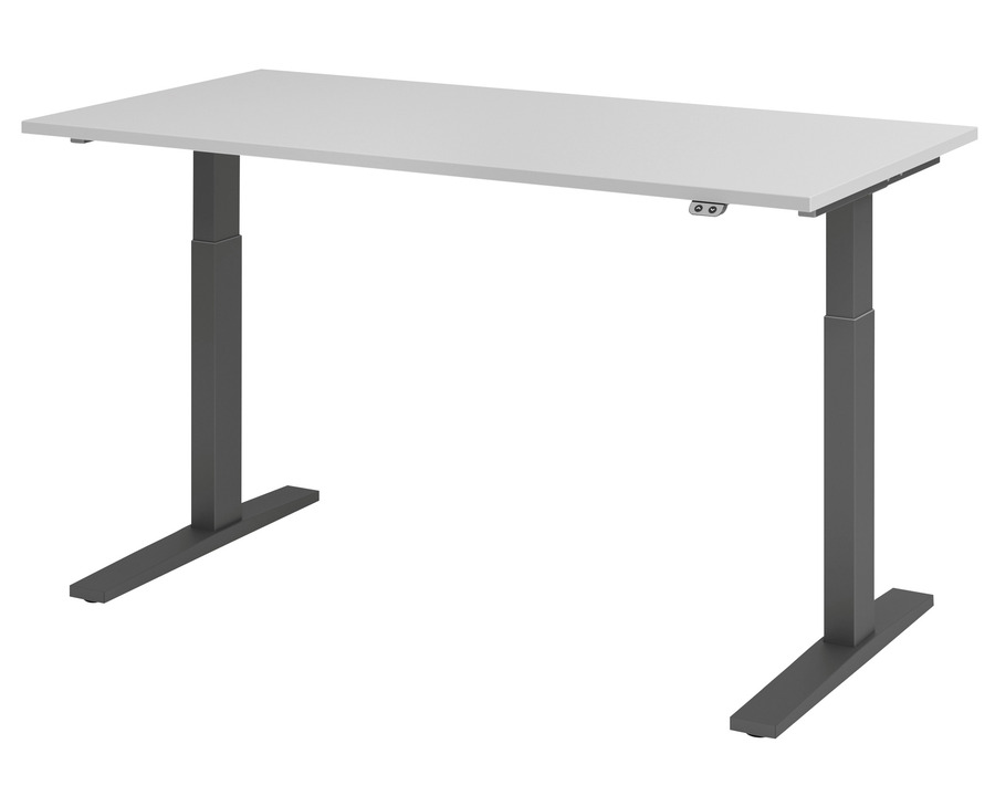Hammerbacher Schreibtisch graphit/grau 160 x 80 cm