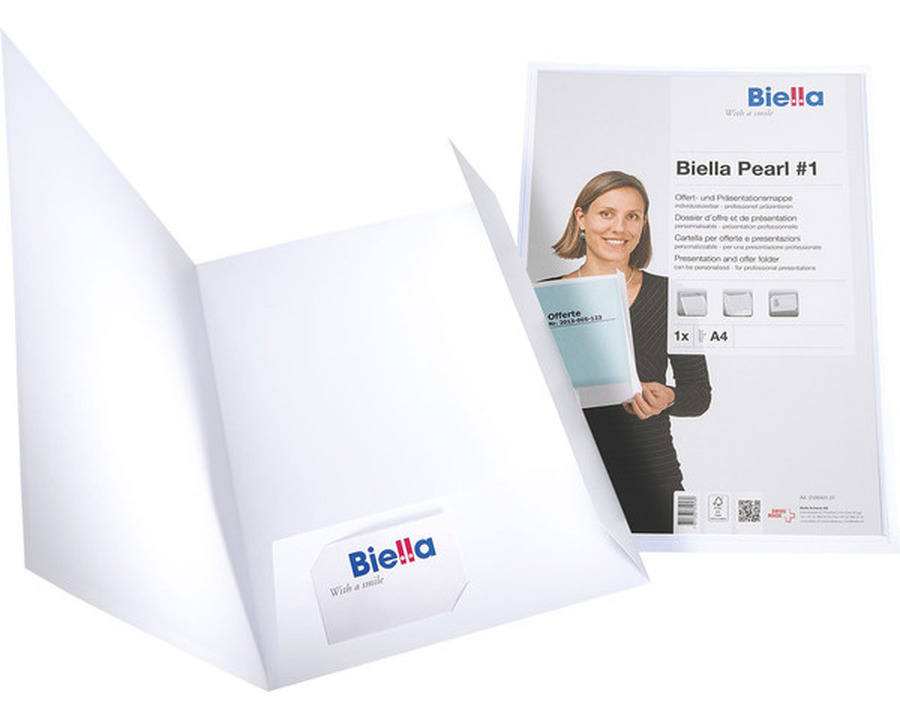Biella Präsentationsmappe A4 "Pearl" #1 weiß