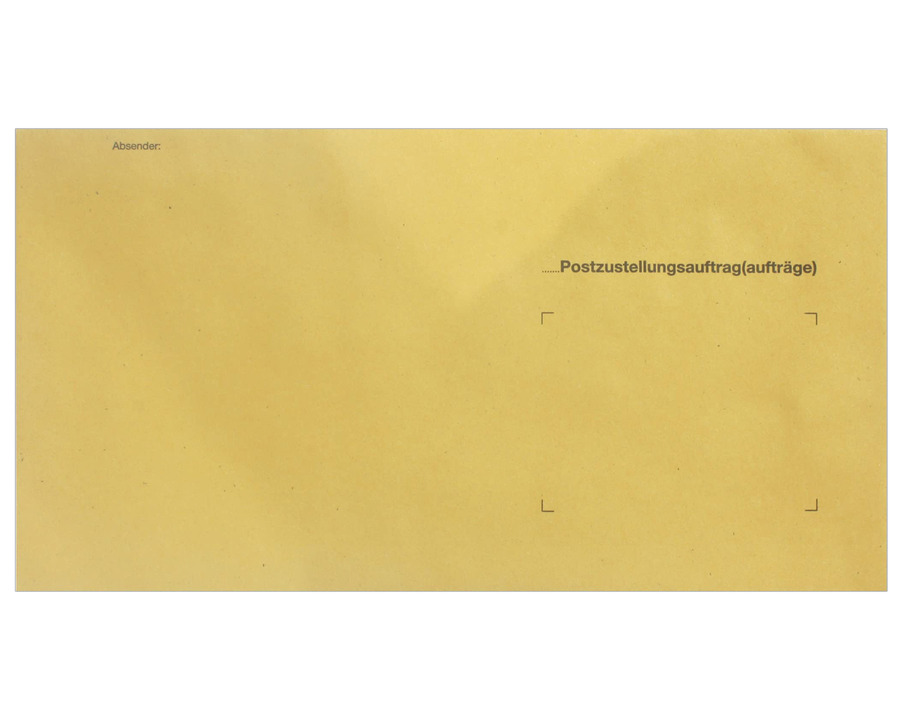 RNK Zustellungsauftrag Kompakt+, nassklebend, ohne Fenster, neutral chamois 125 x 235 mm 500St.