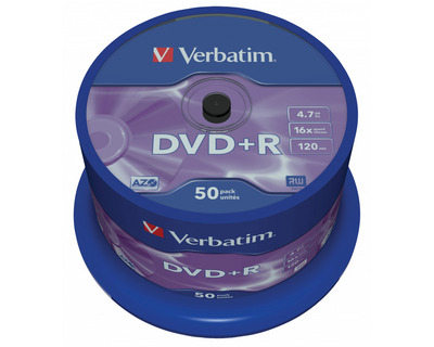 Verbatim DVD+R 4,7GB Spindel 50St.