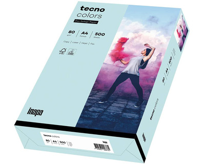 Tecno Kopierpapier A4 "Tecno Colors" hellblau 80g/m² 500Bl.