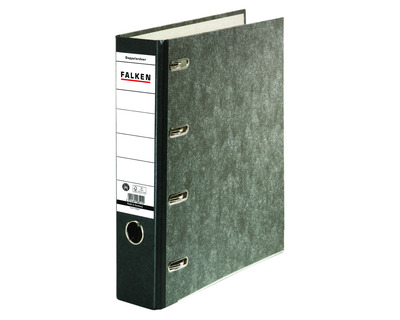 Falken Doppelordner Wolkenmarmor schwarz 70 mm