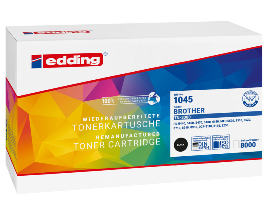Edding Rebuilt-Toner 1045, Brother TN-3380 schwarz 8.000 Seiten