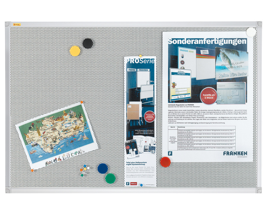 Franken Pinnwand "Pin´n´Mag X-tra!Line" grau 120 x 90 cm