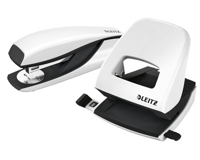 Leitz Büroset Locher & Heftgerät "NeXXt WOW" perlweiß