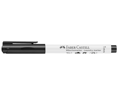 Faber-Castell Wäschemarker schwarz 1 mm Rundspitze