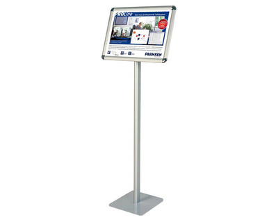 Franken Bodenständer "Standard", A3 quer silber 120 cm