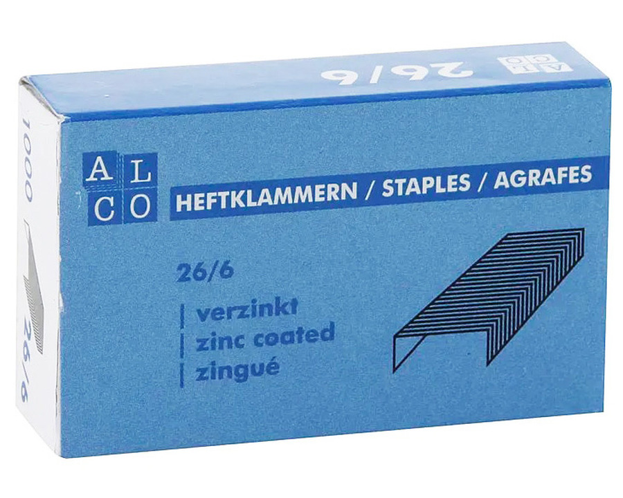 Alco Heftklammern 26/6 verzinkt 1.000St.