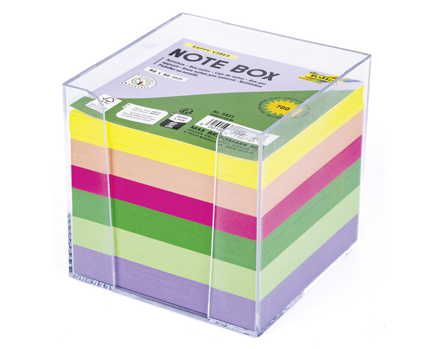 Folia Zettelbox transparent 95 x 95 x 95 mm