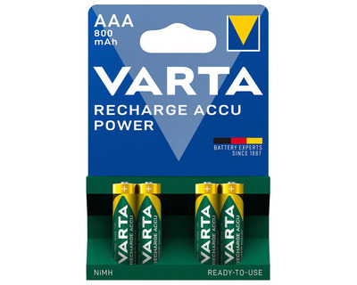 Varta Akku "Recharge Power" AAA, Micro, HR3 1,2V 800mAh 4St.