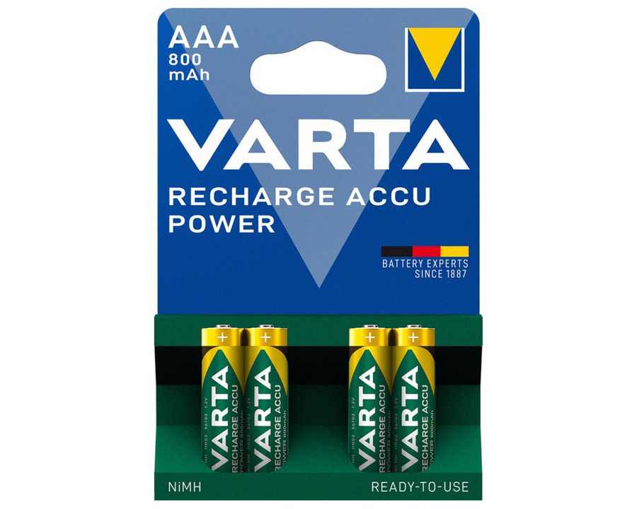 Varta Akku "Recharge Power" AAA, Micro, HR3 1,2V 800mAh 4St.
