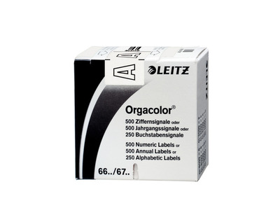 Leitz Buchstabensignal "Orgacolor" A weiß 250St.