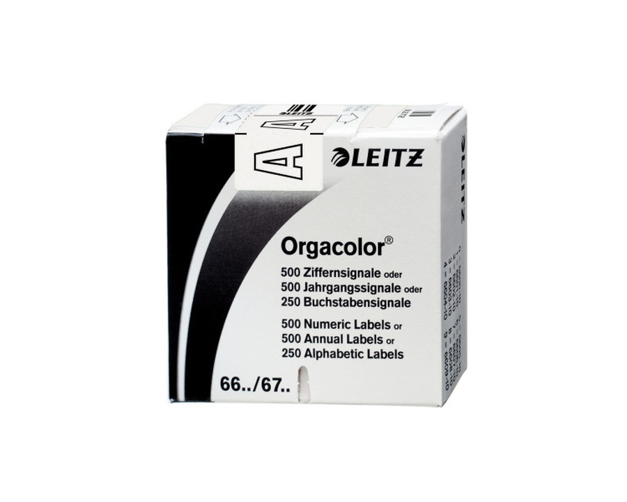 Leitz Buchstabensignal "Orgacolor" A weiß 250St.