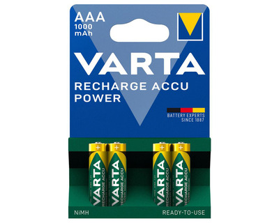 Varta Akku "Recharge Power" AAA, Micro, HR3 1,2V 1.000mAh 4St.