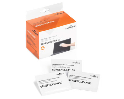 Durable Bildschirm-Reinigungstücher "Screenclean" alkoholfrei, antistatisch 50St.