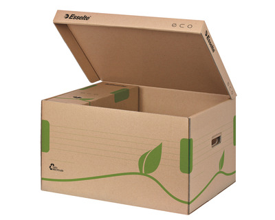 Esselte Archivschachtel "Eco", mit Klappdeckel natronbraun 439 x 242 x 345 mm