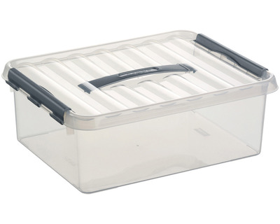 Sunware Aufbewahrungsbox "the q-line" 12 Liter, mit Griff transparent 30 x 14 x 40 cm
