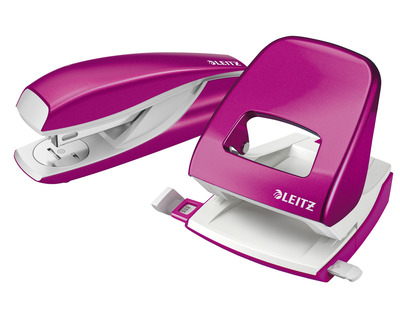 Leitz Büroset Locher & Heftgerät "NeXXt WOW" pink