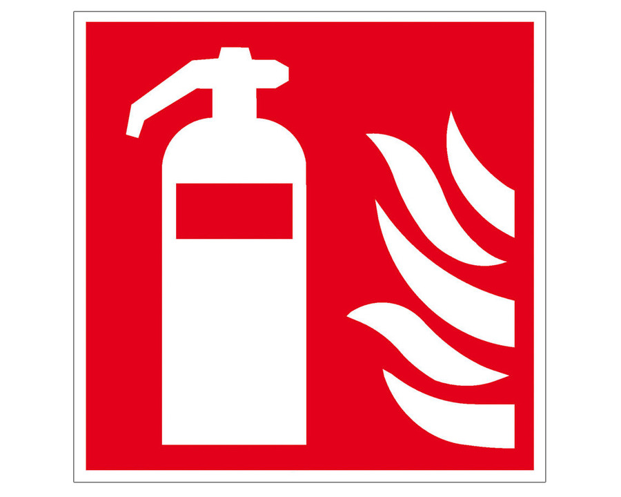 Hinweisschild "Feuerlöscher" 150 x 150 mm Hart-PVC
