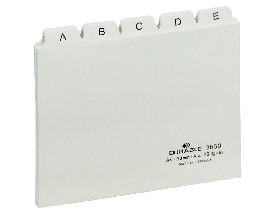 Durable Leitkartenregister A6 weiß