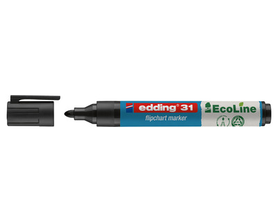 Edding Flipchartmarker 31 "EcoLine" schwarz 1,5-3 mm Rundspitze