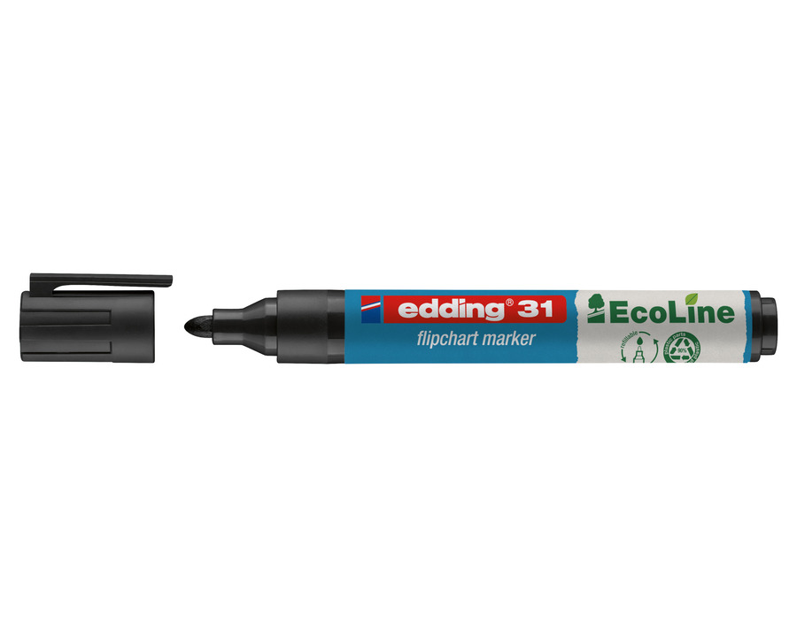 Edding Flipchartmarker 31 "EcoLine" schwarz 1,5-3 mm Rundspitze