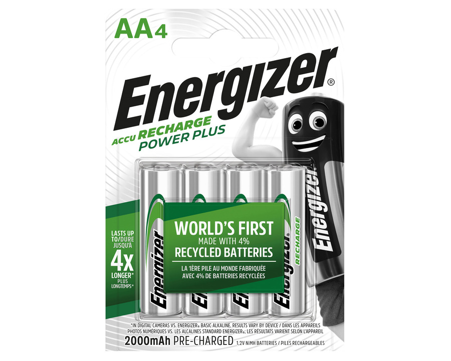 Energizer Akku "Recharge Power Plus" AA, Mignon, HR6 1,2 V 2.000 mAh 4St.