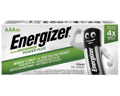 Energizer Akku "Recharge Power Plus" AAA, Micro, HR3 1,2 V 700 mAh 10St.